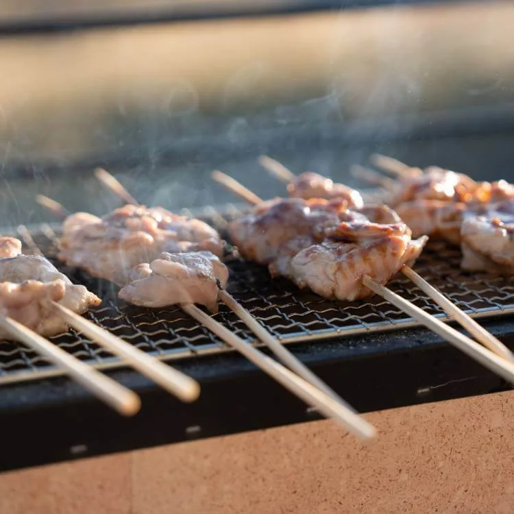 Yakitori met sansho-peper en sesamdip
