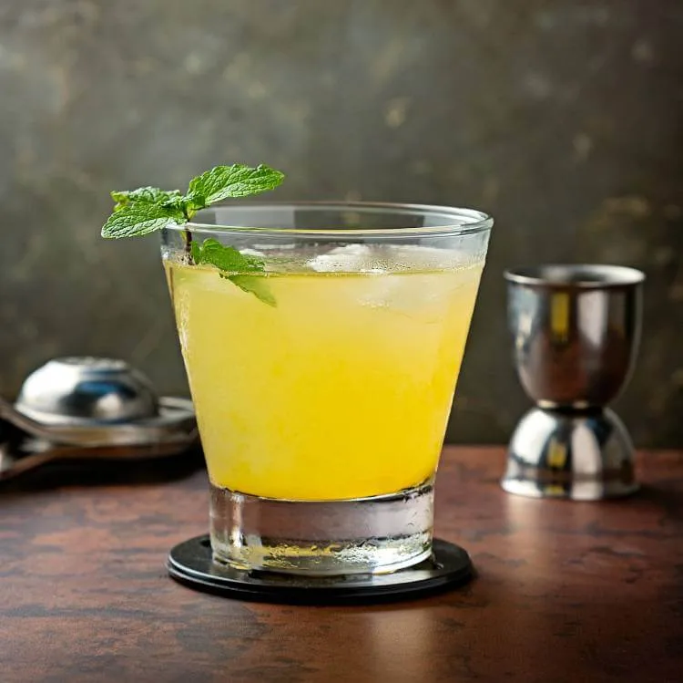 Limonade met steviablad en biologische munt